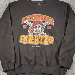 Pittsburgh Pirates Men's Peace Collective Sweatshirt Large Black Skull Graphic